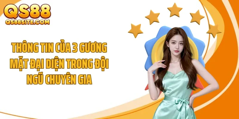 Thông tin của 3 gương mặt đại diện trong đội ngũ chuyên gia